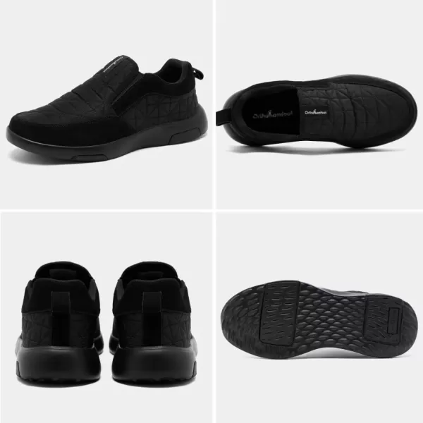 OrthoComfoot Mens Orthopedic Walking Shoes with Arch Support, Comfortable Plantar Fasciitis Slip-On Shoes for Heel Foot Pain Relief, Causal Orthotic Driving Loafers
