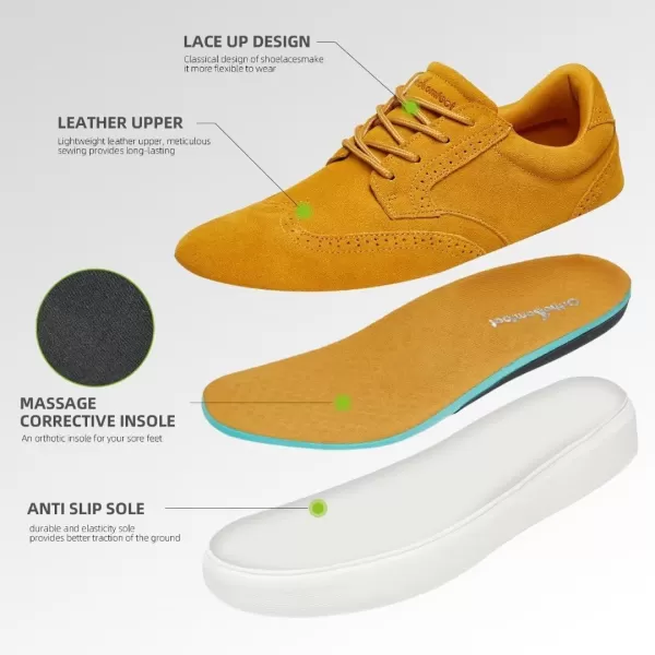OrthoComfoot Men's Orthotic Sneakers with Arch Support, Ergonomic Shoes for Plantar Fasciitis, Comfort Casual Shoes for Ankle and Heel Pain Relief