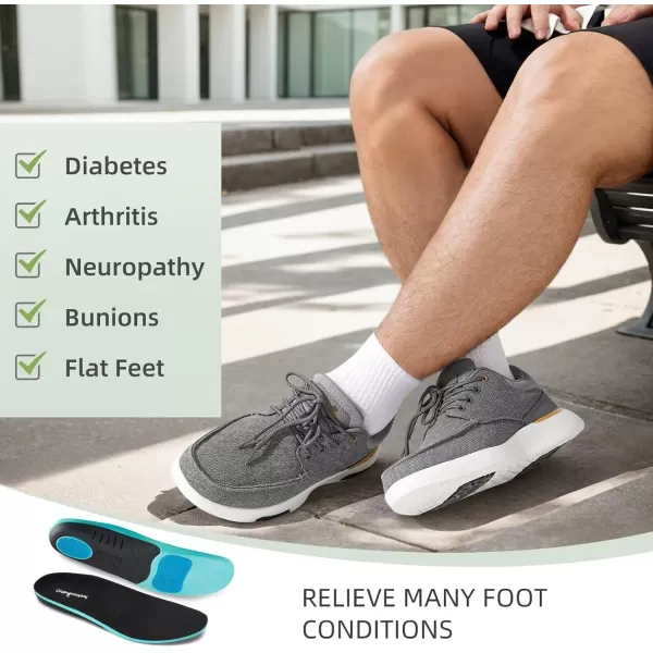 OrthoComfoot Orthopedic Comfortable Walking Shoes for Mens, Casual Plantar Fasciitis Shoes with Arch Support, Adjustable Cushion Orthotic Fashion Sneakers for Foot and Heel Pain