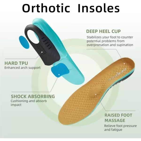 OrthoComfoot Orthopedic Comfortable Walking Shoes for Mens, Casual Plantar Fasciitis Shoes with Arch Support, Adjustable Cushion Orthotic Fashion Sneakers for Foot and Heel Pain