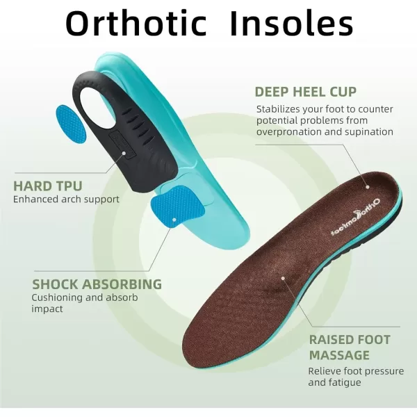 OrthoComfoot Orthopedic Leather Dress Shoes for Mens, Comfortable Plantar Fasciitis Business Sneakers with Arch Support, Orthotic Cushion Thick Sole Walking Shoes for Foot and Heel Pain Relief