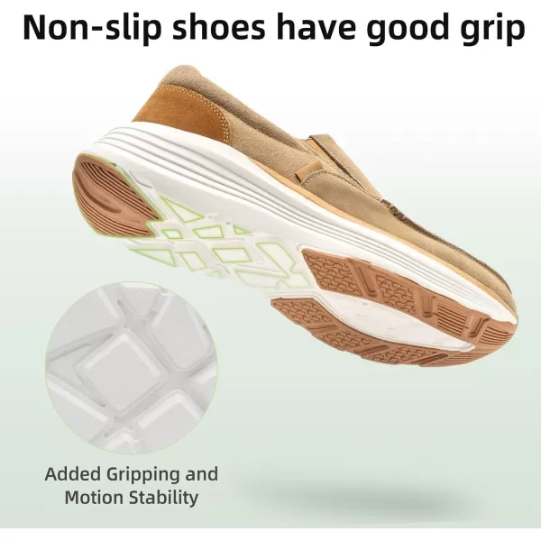 OrthoComfoot Orthopedic Walking Shoes with Arch Support for Mens, Leather Slip-On Loafers for Plantar Fasciitis, Comfortable Orthotic Dress Shoes for Foot and Heel Pain Relief