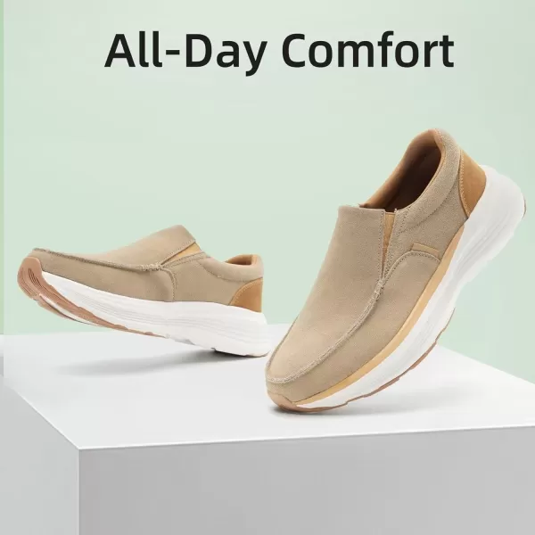 OrthoComfoot Orthopedic Walking Shoes with Arch Support for Mens, Leather Slip-On Loafers for Plantar Fasciitis, Comfortable Orthotic Dress Shoes for Foot and Heel Pain Relief