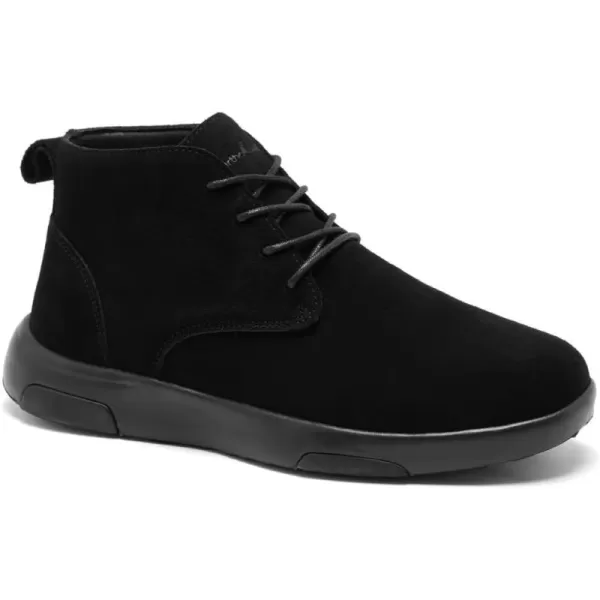 OrthoComfoot Mens Comfortable Boots with Arch Support, Genuine Leather Outdoor Dress Oxford Walking Shoes for Plantar Fasciitis, Orthopedic Ankle Boots for Foot Heel Pain Relief