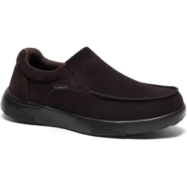 OrthoComfoot Men's Orthopedic Casual Walking Shoes with Arch Support, Suede Leather Dress Slip-Ons Loafers for Plantar Fasciitis, Comfortable Non-Slip Shoes for Foot and Heel Pain Relief