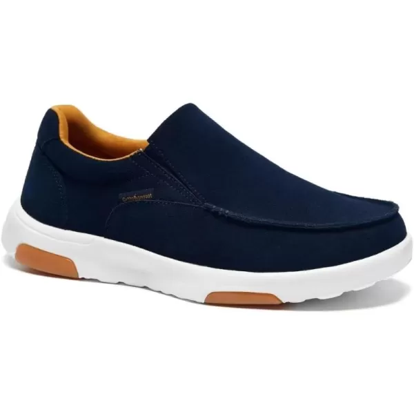 OrthoComfoot Men's Orthopedic Casual Walking Shoes with Arch Support, Suede Leather Dress Slip-Ons Loafers for Plantar Fasciitis, Comfortable Non-Slip Shoes for Foot and Heel Pain Relief