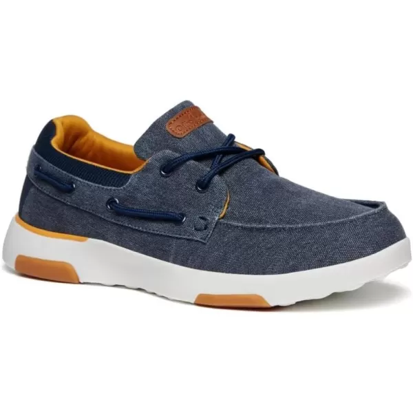 OrthoComfoot Men's Orthopedic Comfortable Slip On Shoes for Plantar Fasciitis, Casual Canvas Loafers with Arch Support, Orthotic Walking Shoes for Foot and Heel Pain