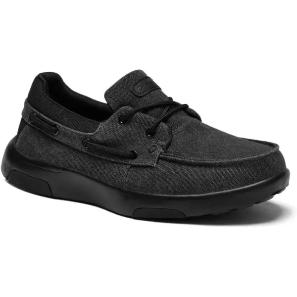 OrthoComfoot Men's Orthopedic Comfortable Slip On Shoes for Plantar Fasciitis, Casual Canvas Loafers with Arch Support, Orthotic Walking Shoes for Foot and Heel Pain