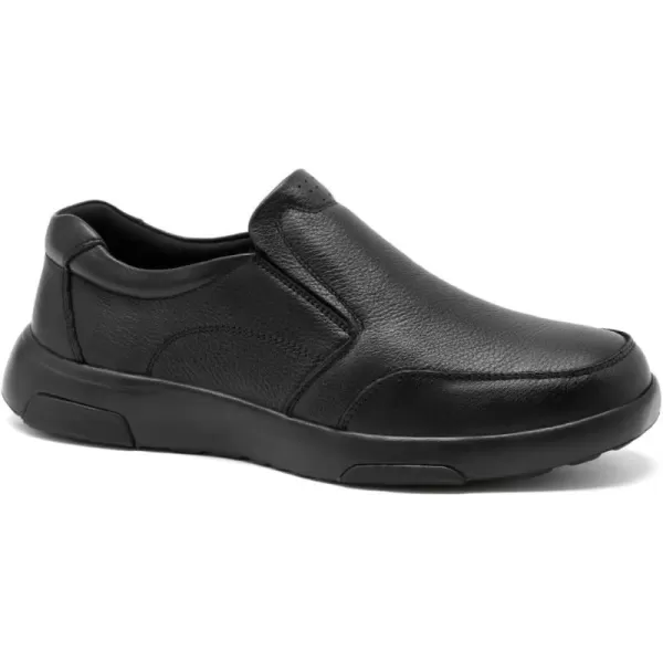OrthoComfoot Mens Orthopedic Comfortable Walking Shoes for Plantar Fasciitis, Genuine Leather Oxford with Arch Support, Driving Diabetic Loafers for Foot and Heel Pain Relief