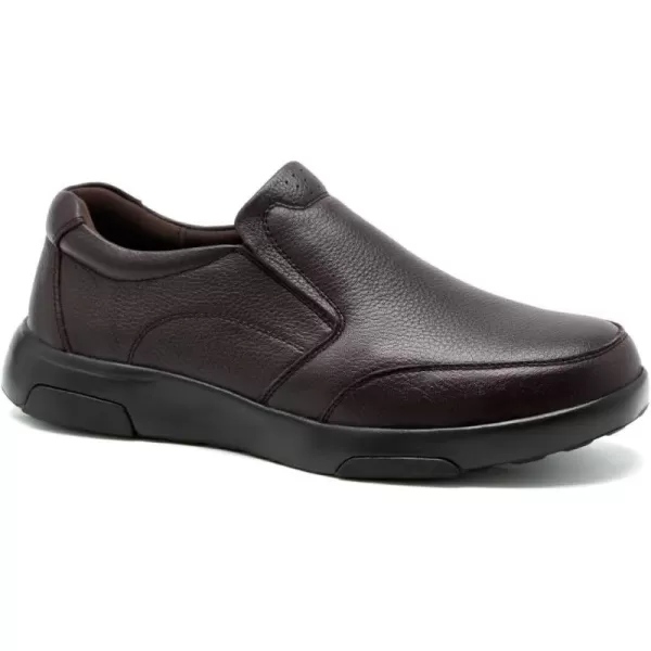 OrthoComfoot Mens Orthopedic Comfortable Walking Shoes for Plantar Fasciitis, Genuine Leather Oxford with Arch Support, Driving Diabetic Loafers for Foot and Heel Pain Relief