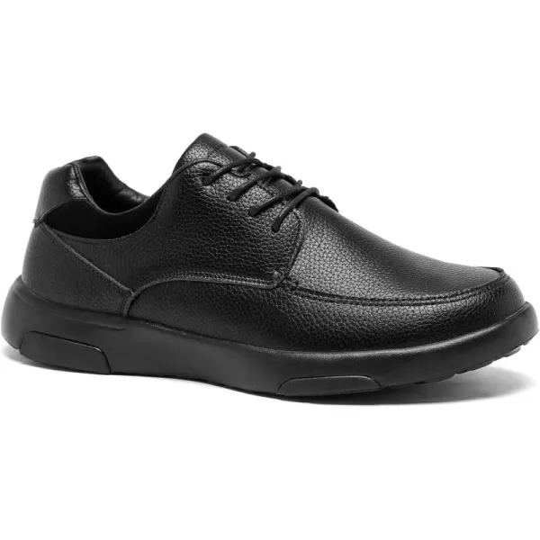 OrthoComfoot Men's Orthopedic Genuine Leather Dress Oxford, Comfortable Plantar Fasciitis Fashion Sneakers with Arch Support, Casual Walking Shoes for Foot and Heel Pain Relief