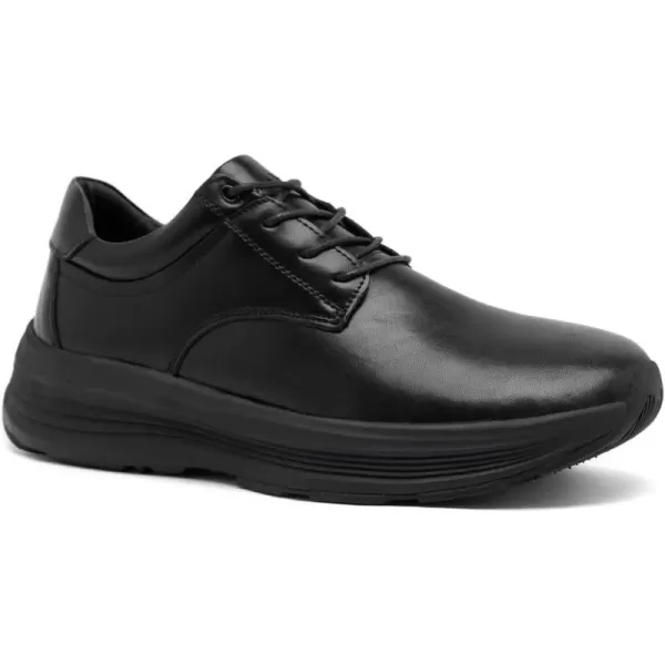 OrthoComfoot Mens Orthopedic Leather Dress Shoes, Comfortable Arch Support Walking Shoes for Plantar Fasciitis, Orthotic Non-Slip Casual Thick Sole Sneakers for Foot and Heel Pain
