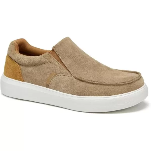 OrthoComfoot Men's Orthopedic Slip-On Shoes, Light-Weight Arch Support Walking Loafers with Cushion Sole, Comfortable Casual Orthotic Shoes for Foot and Heel Pain Relief
