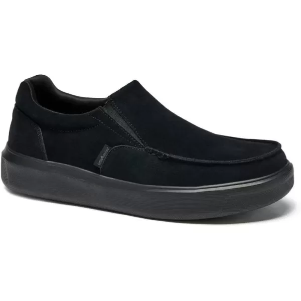 OrthoComfoot Men's Orthopedic Slip-On Shoes, Light-Weight Arch Support Walking Loafers with Cushion Sole, Comfortable Casual Orthotic Shoes for Foot and Heel Pain Relief