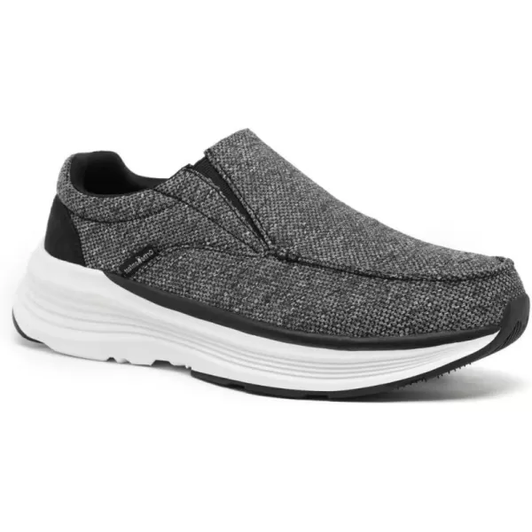 OrthoComfoot Men's Orthopedic Walking Shoes for Plantar Fasciitis, Comfortable Arch Support Slip-On Shoes, Cushioned Thick Sole Sneakers for Foot and Heel Pain Relief