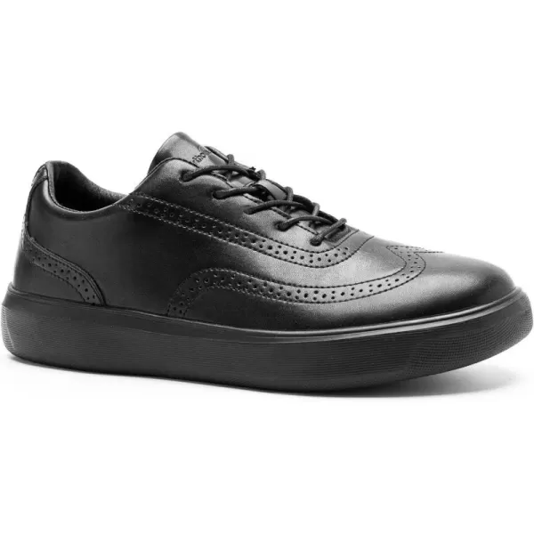 OrthoComfoot Orthopedic Leather Dress Shoes for Mens, Comfortable Plantar Fasciitis Casual Oxford with Arch Support, Business Walking Shoes for Foot and Heel Pain Relief