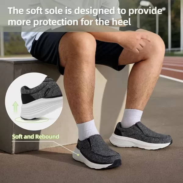 OrthoComfoot Men's Orthopedic Fashion Sneakers for Plantar Fasciitis: Comfortable Arch Support Walking Shoes, Orthotic Cushioned Thick Sole Sneakers for Foot and Heel Pain Relief