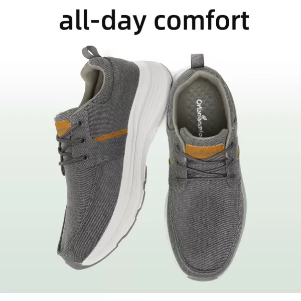 OrthoComfoot Men's Orthopedic Fashion Sneakers for Plantar Fasciitis: Comfortable Arch Support Walking Shoes, Orthotic Cushioned Thick Sole Sneakers for Foot and Heel Pain Relief