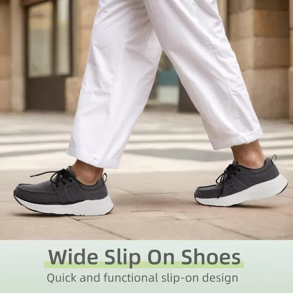 OrthoComfoot Men's Orthopedic Fashion Sneakers for Plantar Fasciitis: Comfortable Arch Support Walking Shoes, Orthotic Cushioned Thick Sole Sneakers for Foot and Heel Pain Relief