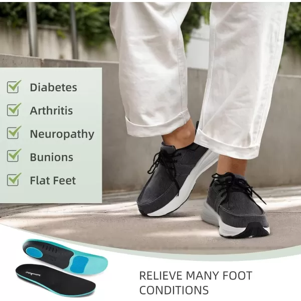 OrthoComfoot Men's Orthopedic Fashion Sneakers for Plantar Fasciitis: Comfortable Arch Support Walking Shoes, Orthotic Cushioned Thick Sole Sneakers for Foot and Heel Pain Relief