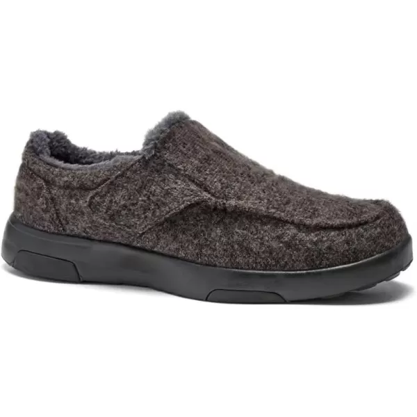 OrthoComfoot Men's Orthopedic Slippers Shoes with Arch Support: Slip On Loafers for Plantar Fasciitis, Casual Flat Feet Hook and Loop Mule Clogs for Foot and Heel Pain Relief