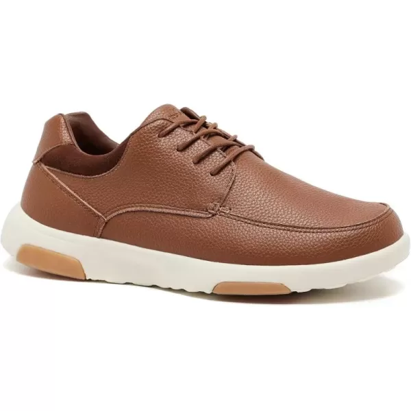 OrthoComfoot Men's Orthopeic Leather Dress Walking Shoes: Comfortable Plantar Fasciitis Fashion Sneakers with Arch Support, Casual Flat Feet Business Work Shoes for Foot and Heel Pain Relief
