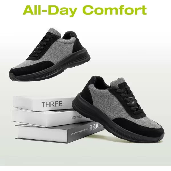 OrthoComfoot Men's Orthopedic Comfortable Fashion Sneakers, Casual Arch Support Walking Shoes for Plantar Fasciitis and Flat Feet, Breathable Canvas Orthotic Outdoor Shoes for Foot and Heel Pain