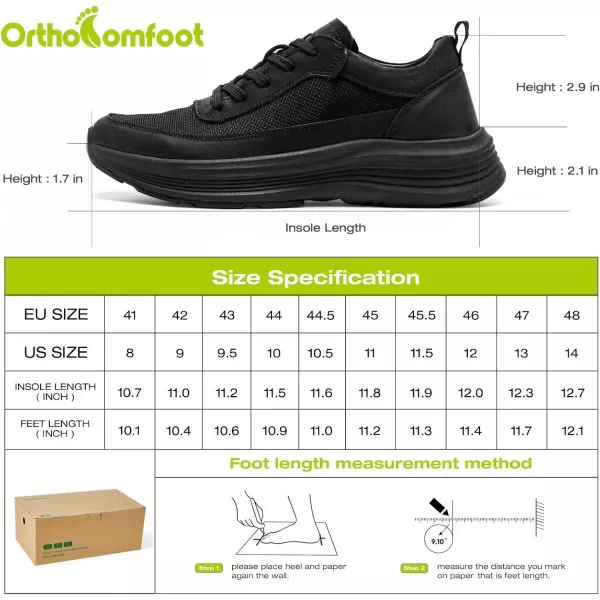 OrthoComfoot Orthopedic Comfortable Fashion Sneakers for Mens, Breathable Arch Support Walking Shoes for Plantar Fasciitis, Casual Orthotic Outdoor Shoes for Foot and Heel Pain Relief