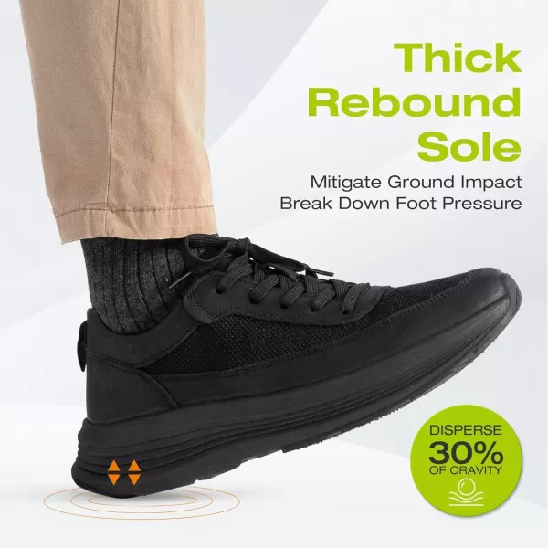 OrthoComfoot Orthopedic Comfortable Fashion Sneakers for Mens, Breathable Arch Support Walking Shoes for Plantar Fasciitis, Casual Orthotic Outdoor Shoes for Foot and Heel Pain Relief