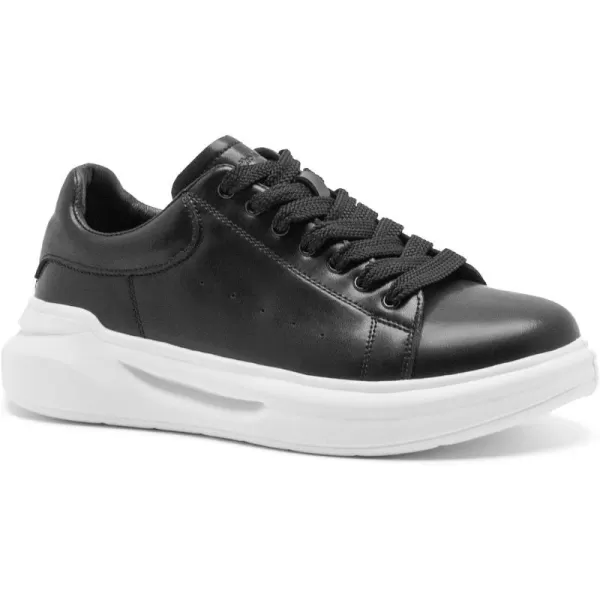 OrthoComfoot Men's Orthopedic Leather Dress Fashion Sneakers: Comfortable Arch Support Leather Oxfords for Plantar Fasciitis, Orthotic Casual Walking Shoes for Foot and Heel Pain Relief