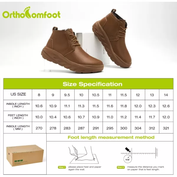 OrthoComfoot Women's Orthopedic Wide Leather Winter Ankle Boots: Comfortable Arch Support Walking Shoes for Diabetic and Orthotic, Casual Plantar Fasciitis Dress Shoes for Foot and Heel Pain