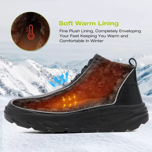 OrthoComfoot Women's Orthopedic Wide Leather Winter Ankle Boots: Comfortable Arch Support Walking Shoes for Diabetic and Orthotic, Casual Plantar Fasciitis Dress Shoes for Foot and Heel Pain
