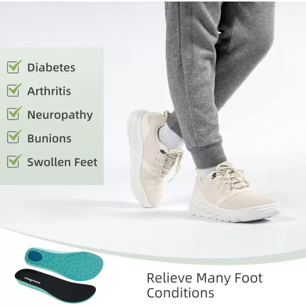 OrthoComfoot Men's Orthopedic Diabetic Wide Walking Shoes: Comfortable Plantar Fasciitis Fashion Sneakers with Arch Support for Hammer Toes, Casual Swollen Shoes for Heel and Foot Pain Relief