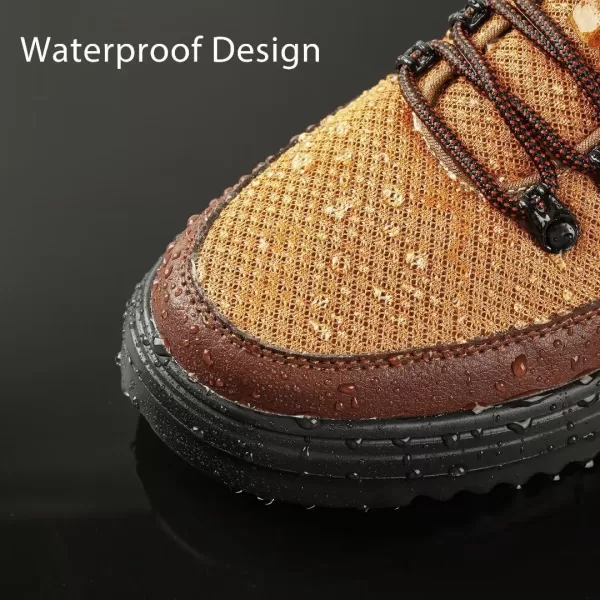 OrthoComfoot Men's Orthopedic Hiking Boots, Water Resistant Outdoor Walking Shoes for Plantar Fasciitis, Light-Weight Casual Sneakers for Ankle and Foot Pain Relief