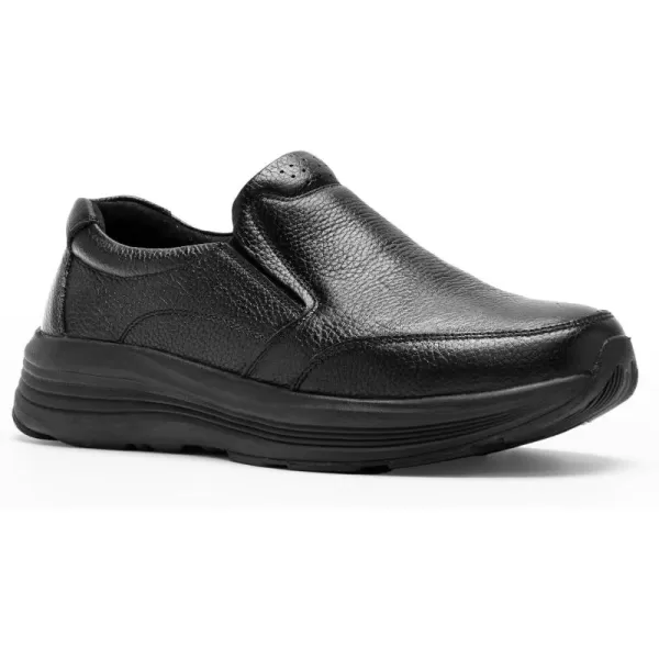OrthoComfoot Men's Orthopedic Leather Dress Walking Shoes: Comfortable Orthotic Plantar Fasciitis Oxford Shoes with Arch Support, Casual Business Slip-On Loafers for Foot and Heel Pain Relief