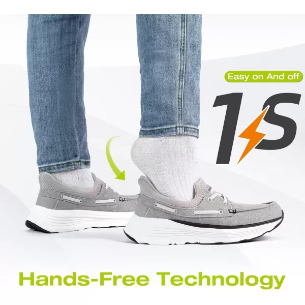 OrthoComfoot Men's Orthopedic Hands Free Slip-in Loafers: Comfortable Arch Support Loafers for Plantar Fasciitis, Casual Walking Shoes with Cushion Thick Sole for Foot and Heel Pain Relief