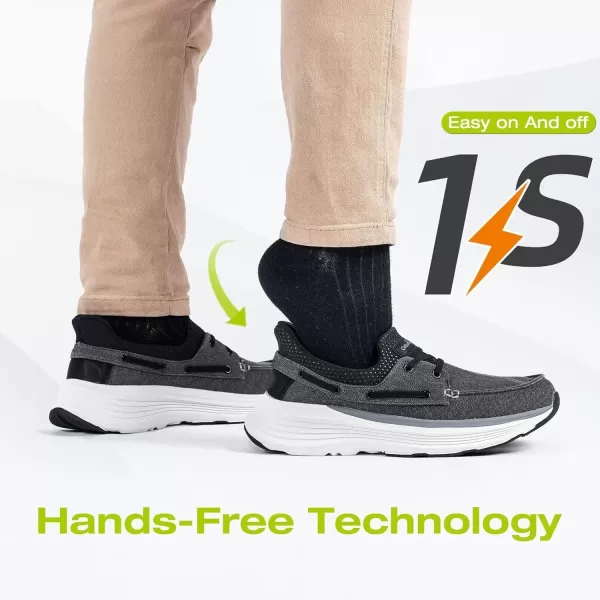OrthoComfoot Men's Orthopedic Hands Free Slip-in Loafers: Comfortable Arch Support Loafers for Plantar Fasciitis, Casual Walking Shoes with Cushion Thick Sole for Foot and Heel Pain Relief