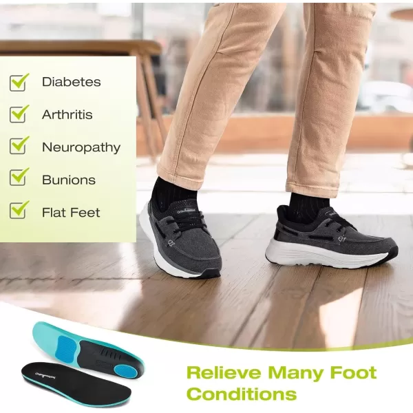 OrthoComfoot Men's Orthopedic Hands Free Slip-in Loafers: Comfortable Arch Support Loafers for Plantar Fasciitis, Casual Walking Shoes with Cushion Thick Sole for Foot and Heel Pain Relief