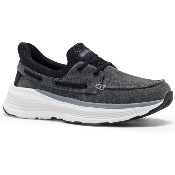 OrthoComfoot Men's Orthopedic Hands Free Slip-in Loafers: Comfortable Arch Support Loafers for Plantar Fasciitis, Casual Walking Shoes with Cushion Thick Sole for Foot and Heel Pain Relief
