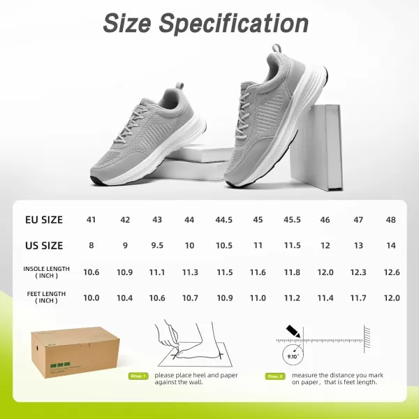 imageOrthoComfoot Mens Orthopedic Fashion Sneakers with Arch Support Casual Plantar Fasciitis Walking Shoes for Flat Feet Comfortable Orthotic Outdoor Shoes for Foot and Heel Pain ReliefW2grey