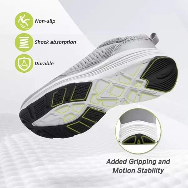 imageOrthoComfoot Mens Orthopedic Fashion Sneakers with Arch Support Casual Plantar Fasciitis Walking Shoes for Flat Feet Comfortable Orthotic Outdoor Shoes for Foot and Heel Pain ReliefW2grey