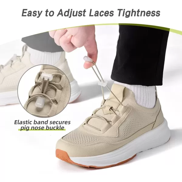 imageOrthoComfoot Mens Orthopedic SlipOn Loafers Walking Shoes Comfortable Casual Arch Support Plantar Fasciitis Thick Sneakers Breathable Work Tennis Orthotic Flat Feet Shoes for Foot Pain ReliefW2beige