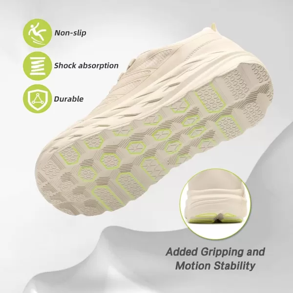 imageOrthopedic Shoes for Men Diabetic Wide Comfortable Casual Arch Support Plantar Fasciitis Fashion Sneakers Work Tennis Orthotic High Arch Swollen Feet Walking Shoes for Foot Heel PainK2beige