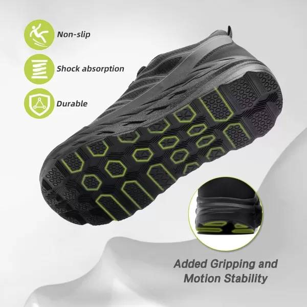imageOrthopedic Shoes for Men Diabetic Wide Comfortable Casual Arch Support Plantar Fasciitis Fashion Sneakers Work Tennis Orthotic High Arch Swollen Feet Walking Shoes for Foot Heel PainK1black