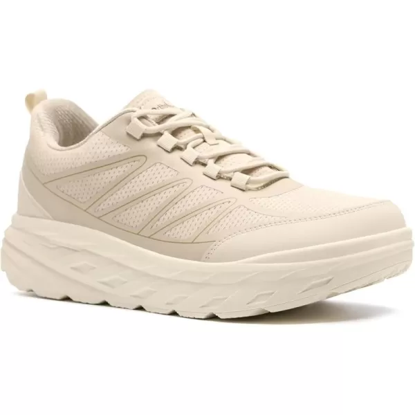 imageOrthopedic Shoes for Men Diabetic Wide Comfortable Casual Arch Support Plantar Fasciitis Fashion Sneakers Work Tennis Orthotic High Arch Swollen Feet Walking Shoes for Foot Heel PainK2beige