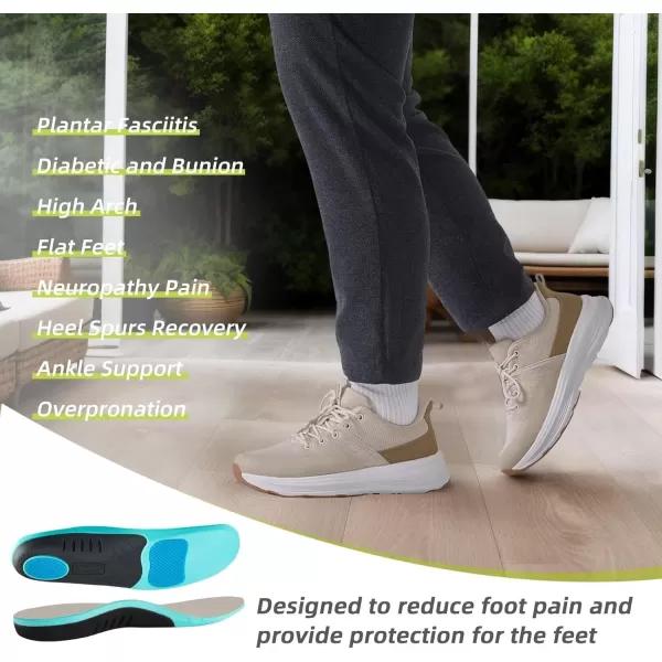 imageOrthoComfoot Mens Orthopedic Hands Free Fashion Sneakers Comfort Arch Support Plantar Fasciitis Orthotic Outdoor Walking Shoes High Arch Flat Feet Pain Relief Casual Work Tennis Athletic SneakersW2beige