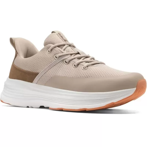 imageOrthoComfoot Mens Orthopedic Hands Free Fashion Sneakers Comfort Arch Support Plantar Fasciitis Orthotic Outdoor Walking Shoes High Arch Flat Feet Pain Relief Casual Work Tennis Athletic SneakersW2beige