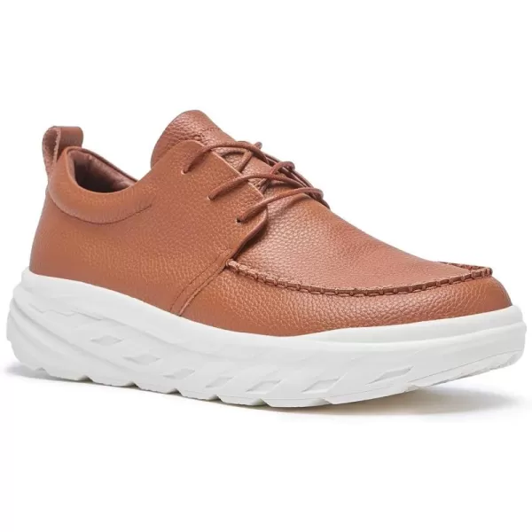 imageOrthoComfoot Mens Orthopedic Wide Leather Dress Walking Shoes Diabetic Plantar Fasciitis Arch Support Comfortable Sneakers Business Work Adjustable Fit Orthotic Casual Heel Foot Pain Relief OxfordsK2brown