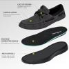 imageOrthoComfoot Mens Orthopedic SlipOn Loafers Walking Shoes Casual Canvas Plantar Fasciitis Loafers with Arch Support Comfortable Orthotic Shoes for Foot and Heel Pain ReliefW2black