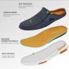 imageOrthoComfoot Mens Orthopedic SlipOn Loafers Walking Shoes with Arch Support Casual Plantar Fasciitis Slippers for Flat Feet Comfortable Orthotic Shoes for Foot and Heel Pain ReliefW1denim